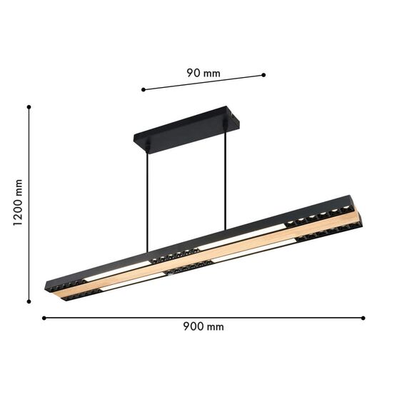 4440-4P, подвесная люстра, L900xW90xH1300/1500, LEDx24W, 2500LM, 4000K, included, изображение 3