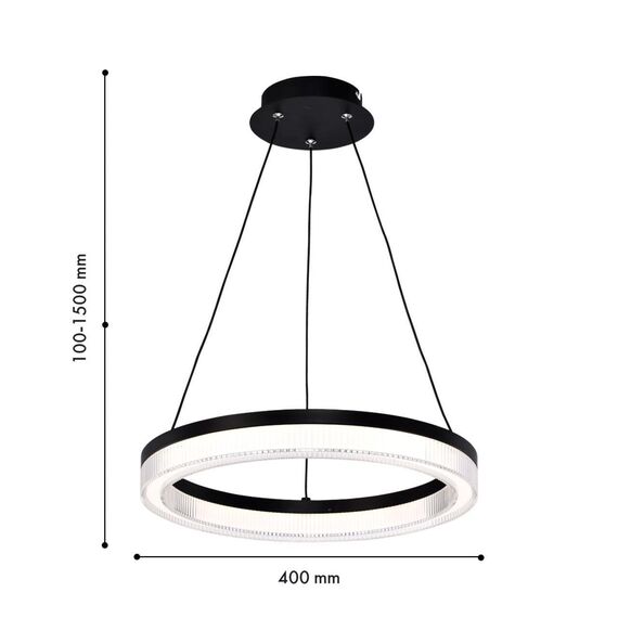 4399-4P, подвесная люстра, D400xH100/1500, LEDx21W, 1838LM, 4000K, IP20, included, изображение 2