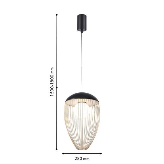 4241-1P, подвес, D280xH580/1800, LEDx7W, 650LM, 4000K, included, изображение 3