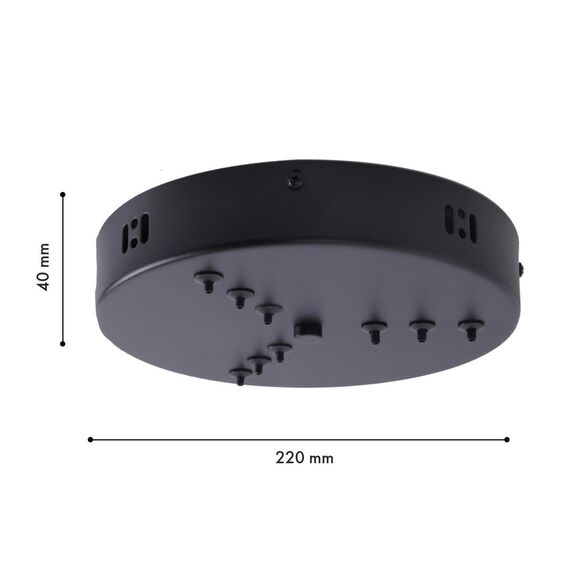 4591-220-9BL, потолочная чаша, D220xH40, цвет черный, изображение 2
