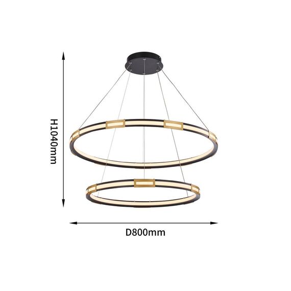 4131-2P, подвесная люстра, D800xH250/1080, LEDx103W, 9288LM, 4000K, included, изображение 3