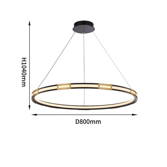 4131-1P, подвесная люстра, D800xH250/1080, LEDx59W, 5400LM, 4000K, included, изображение 3