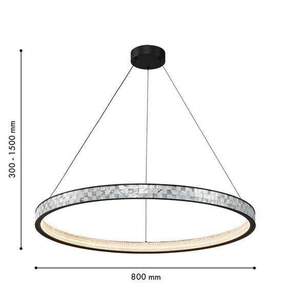4704-8P, подвесная люстра, D800xH300/1500, LEDx45W, 1350LM, 4000K, included, изображение 3
