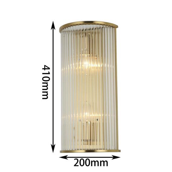 2907-2W, настенный светильник, D95xW200xH410, 2xE14x60W, excluded, изображение 3