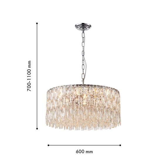 4723-12P, подвесная люстра, D600xH700/1100, 12xE14x40W, excluded, изображение 3