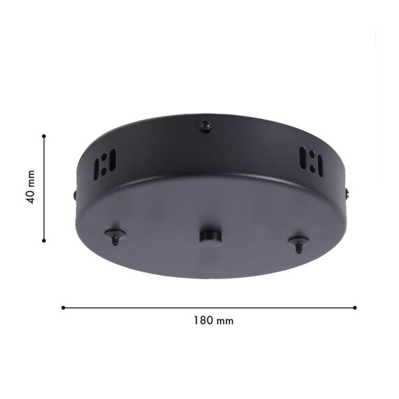 4591-180-2BL, потолочная чаша, D180xH40, цвет черный, изображение 2