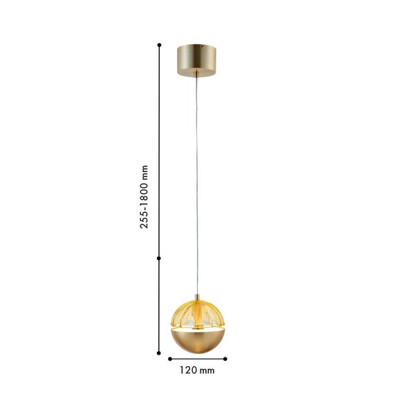 4325-1P, подвес, D120xH255/1800, LEDx5W, 400LM, 4000K, included, изображение 2