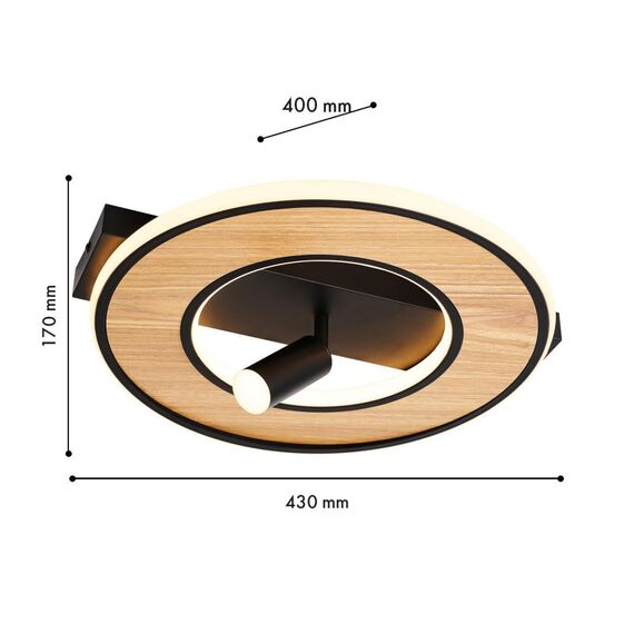 4438-2C, потолочный светильник, L430xW400xH170, LEDx40W, 3200LM, 3000-6000K, included, remote control, изображение 3