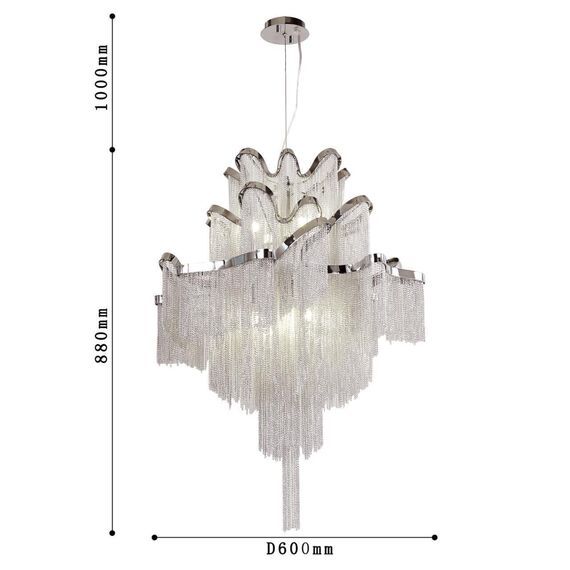1156-8P, подвесная люстра, D600xH880/1880, 8xE14x40W, excluded, изображение 3