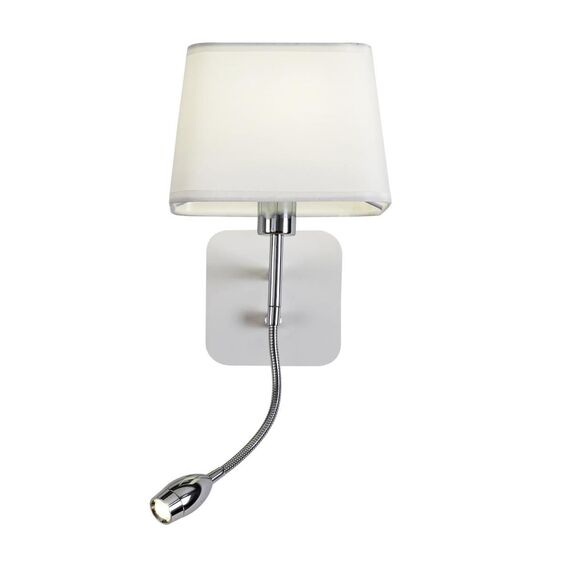 1687-2W, настенный светильник, D215xW180xH460, 1xE14x40W, excluded + 1xLEDx1W, 80LM, 4000K, included, switch