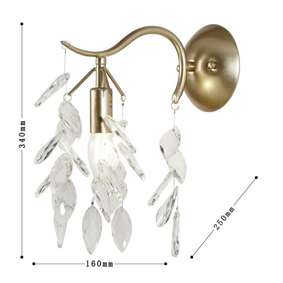 3003-1W, настенный светильник, D250xW160xH340, 1xE14x40W, excluded, изображение 3