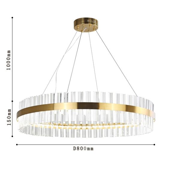 4012-8P, подвесная люстра, D800xH150/1150, LEDx50W, 4000LM, 4000K, included, изображение 3