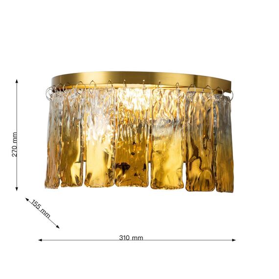 3017-2W, настенный светильник, D155xW310xH270, 2xE14x40W, excluded, изображение 3