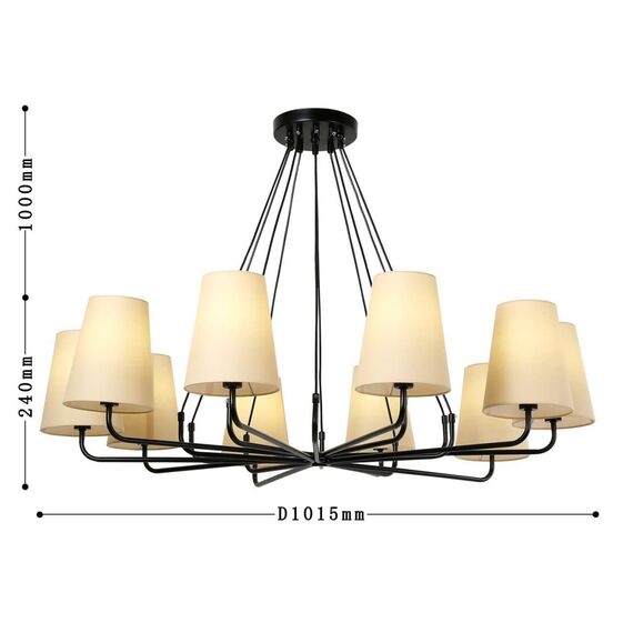 2364-10P, подвесная люстра, D1015xH240/1240, 10xE14x40W, excluded, изображение 3