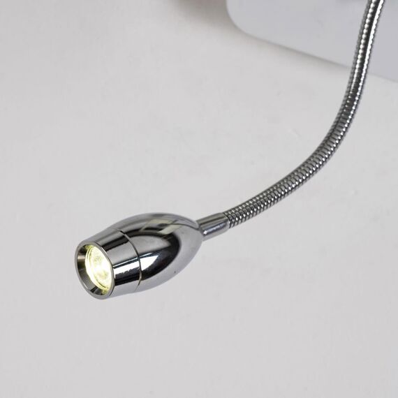 1687-2W, настенный светильник, D215xW180xH460, 1xE14x40W, excluded + 1xLEDx1W, 80LM, 4000K, included, switch, изображение 5