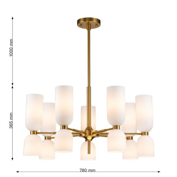2876-7P, подвесная люстра, D780*H550/850, 14xE14x40W, excluded, изображение 3
