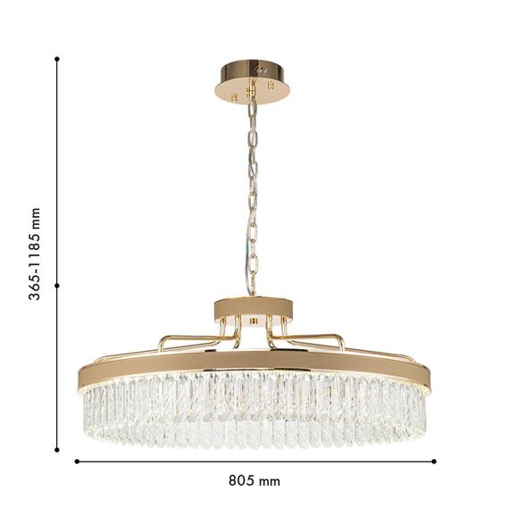 4304-8P, подвесная люстра, D805xH365/1185, LEDx80W, 4200LM, 3000K/4000K/6000K, included, изображение 3