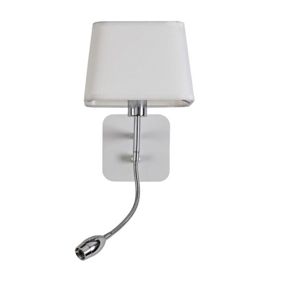 1687-2W, настенный светильник, D215xW180xH460, 1xE14x40W, excluded + 1xLEDx1W, 80LM, 4000K, included, switch, изображение 2