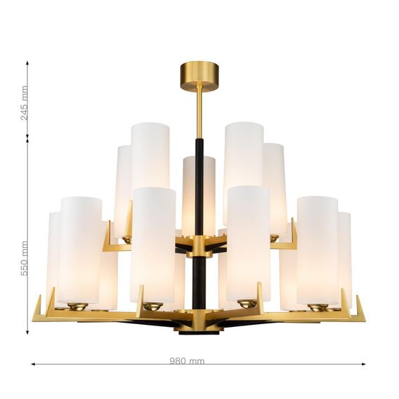 2623-15P, подвесная люстра, D980xH795, 15xE27x40W, excluded, изображение 3