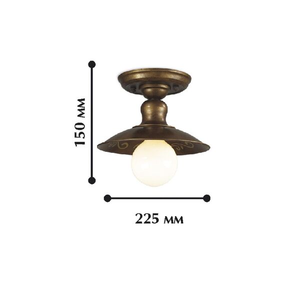 1214-1U, люстра потолочная, D225xH150, 1xE27x60W, excluded, изображение 2