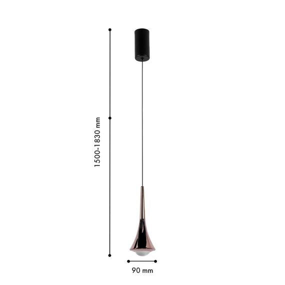 4292-1P, подвес, D90xH1500/1770, LEDx5W, 450LM, 4000K, included, изображение 3