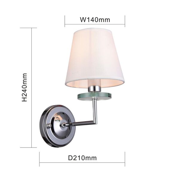 2616-1W, настенный светильник, D210xW140xH240, 1xE14x40W, excluded, изображение 3