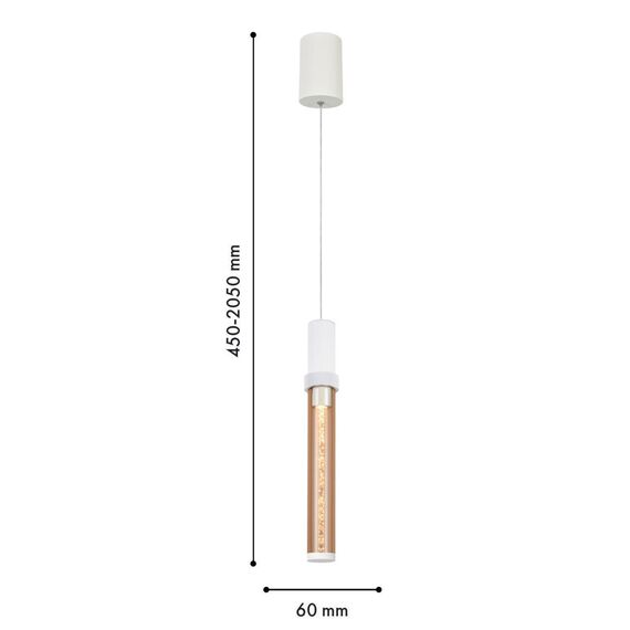 4717-1P, подвес, D50xH450/2050, LEDx7W, 350LM, 4000K, included, изображение 3