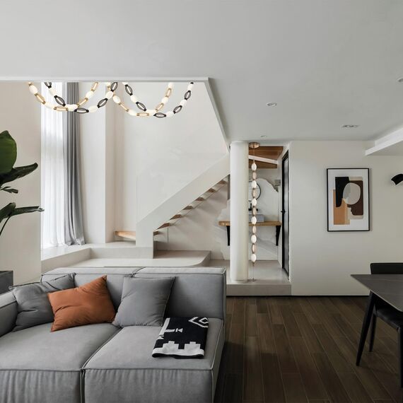 4559-2PC, подвесная/потолочная люстра, D200xH1780/2780 + D640xH890/1775 + D1800xH820/1725, 2xLEDx18W, 1990LM, 4000K, included, изображение 14