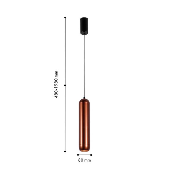 4295-1P, подвес, D80xH500/1800, LEDx5W, 450LM, 4000K, included, изображение 3