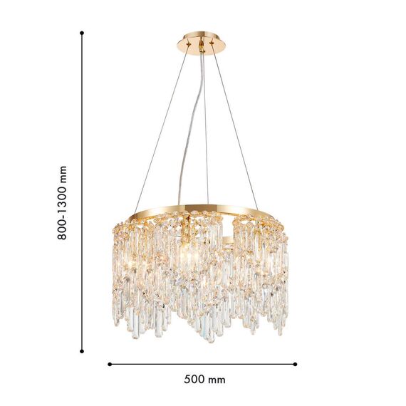 4724-6P, подвесная люстра, D500xH800/1300, 6xE14x40W, excluded, изображение 3