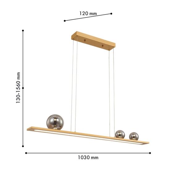 4549-3P, подвесная люстра, L1030xW120xH130/1560, LEDx51W, 2160LM, 4000K, included, изображение 3