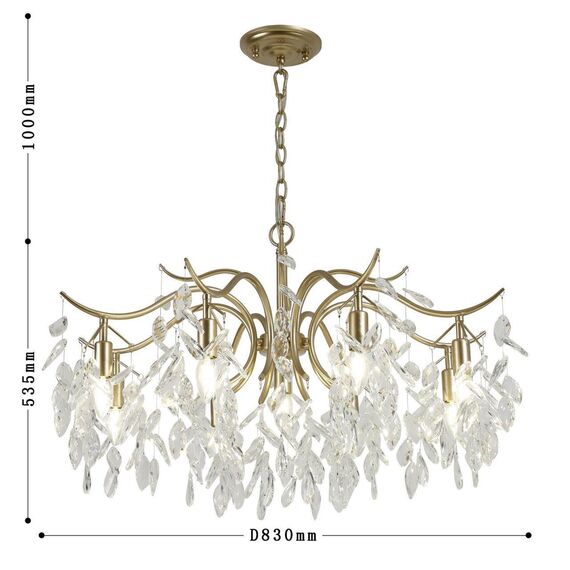 3003-9P, подвесная люстра, D830xH535/1535, 9xE14x40W, excluded, изображение 3