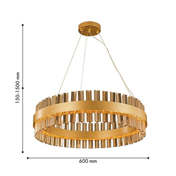 4263-6P, подвесная люстра, D600xH150/1500, LEDx27W, 2160LM, 4000K, included, изображение 2