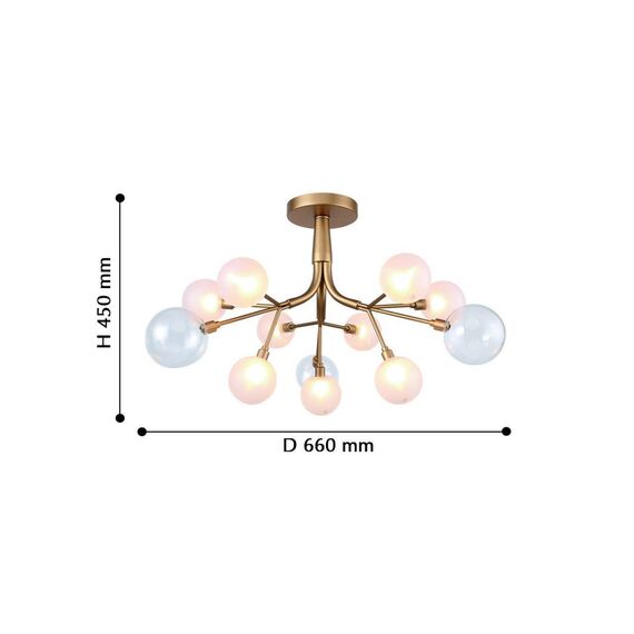 2515-9U, потолочный светильник, D660xH450, 9xG9x40W, excluded, изображение 3