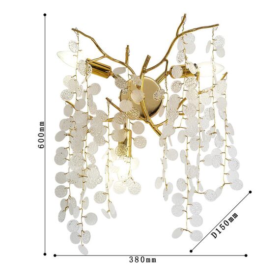 4161-3W, настенный светильник, D150xW380xH600, 3xE14x40W, excluded, изображение 3