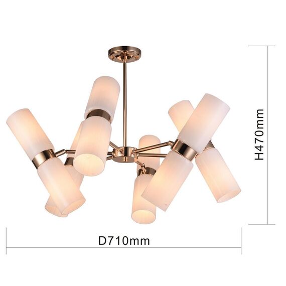 2617-12P, подвесная люстра, D710xH470, 12xE14x60W, excluded, изображение 3