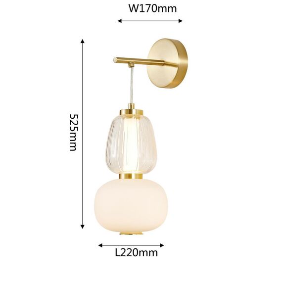 4057-1W, настенный светильник, D220xW170xH375/525, LEDx19W, 1255LM, 3000K, included, изображение 3