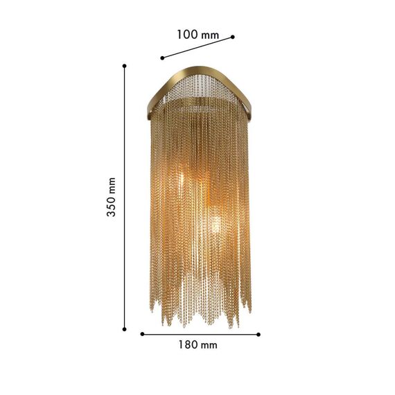 4491-2W, настенный светильник, D100xW180xH350, 2xE14x40W, excluded, изображение 5