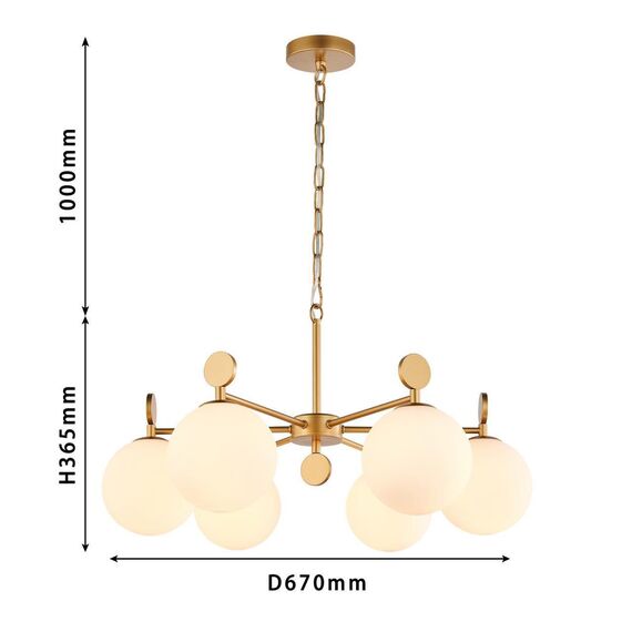 2928-6P, подвесная люстра, D670xH280/1450, 6xE14x40W, excluded, изображение 3