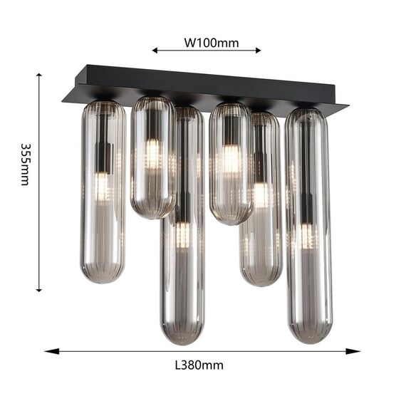 4454-6P, потолочный светильник, L380xW100xH355, 6xG9x28W, excluded, изображение 3