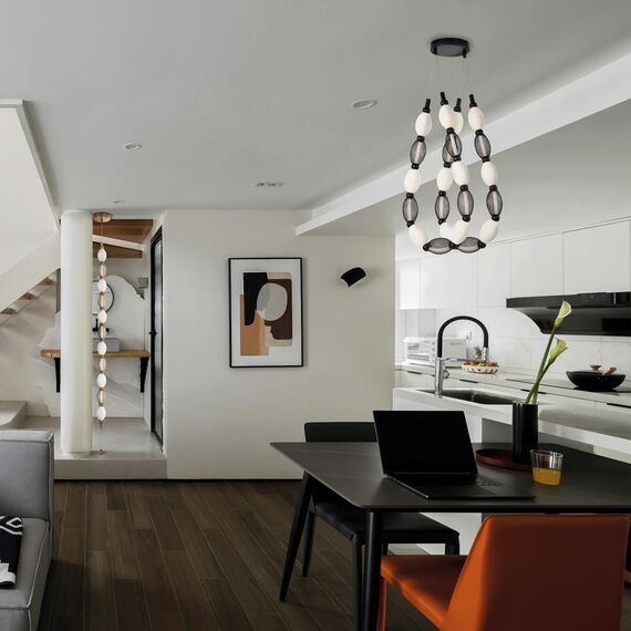 4560-3PC, подвесная/потолочная люстра, D200xH1780/2780 + D650xH890/1775 + D1980xH820/1725, 3xLEDx18W, 2230LM, 4000K, included, изображение 14