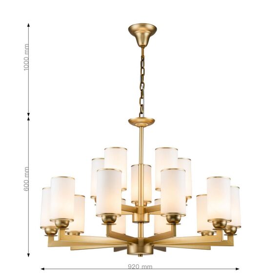 2621-15P, подвесная люстра, D920xH600/1600, 15xE27x40W, excluded, изображение 3