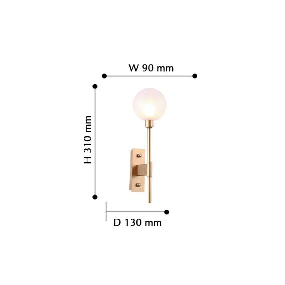 2515-1W, настенный светильник, D130xW90xH310, 1xG9x40W, excluded, изображение 3