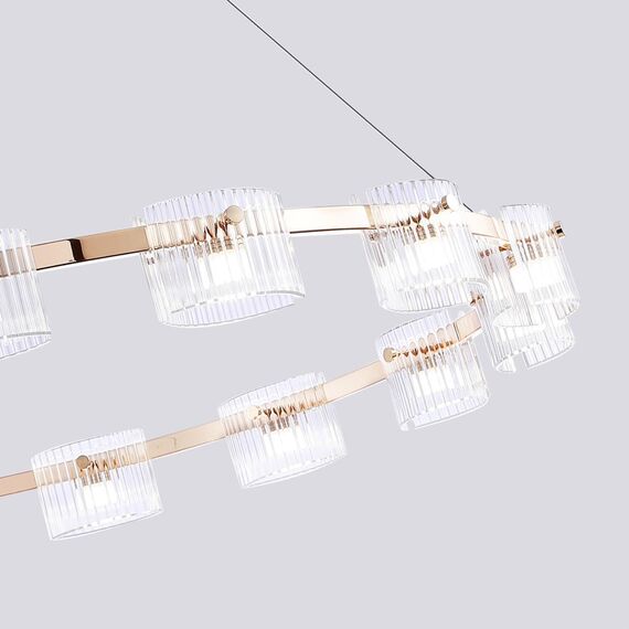 4248-15P, подвесная люстра, D1020xH1300/1500, 15xLEDx4.6W, 1800LM, 4000K, included, изображение 3