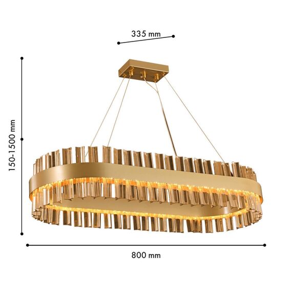 4263-8P, подвесная люстра, L800xW335xH150/1500, LEDx27W, 2160LM, 4000K, included, изображение 2