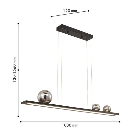 4548-3P, подвесная люстра, L1030xW120xH130/1560, LEDx51W, 1790LM, 4000K, included, изображение 3