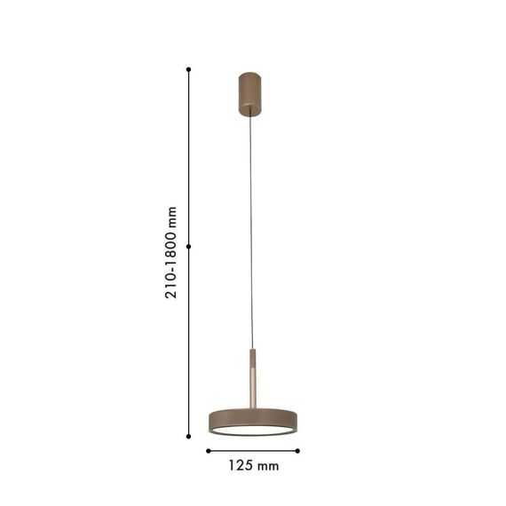4509-1P, подвес, D125xH210/1800, LEDx10W, 600LM, 4000K, IP20, CRI>90, included, изображение 2