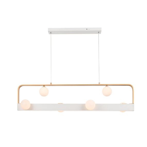 4073-6P, подвесная люстра, L1200xW240xH200/1200, 6xG9LEDx10W, excluded + LEDx18W, 1000LM, 4000K, included