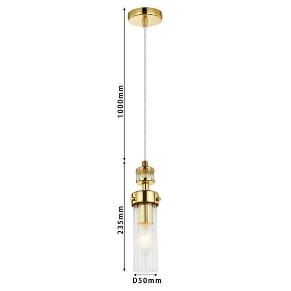 2820-1P, подвес, D100xH235/1270, 1xE14x40W, excluded, изображение 3