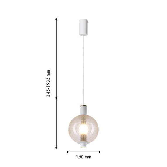 4314-1P, подвес, D160xH345/1935, LEDx9W, 650LM, 4000K, CRI>90, included, изображение 2